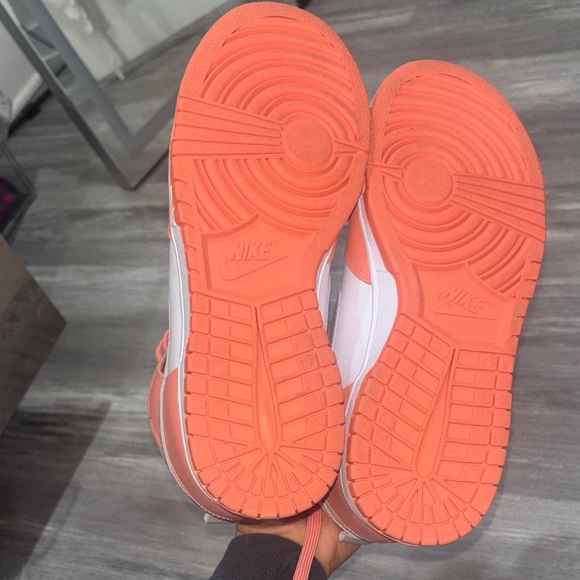 Nike Women's Coral and White High-Top Sneakers - Picture 3 of 6